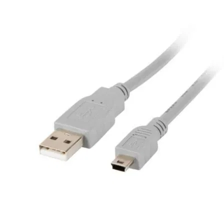 Lanberg Cable USB 2.0 de Tipo A a Mini-B, 1,8 m, Gris